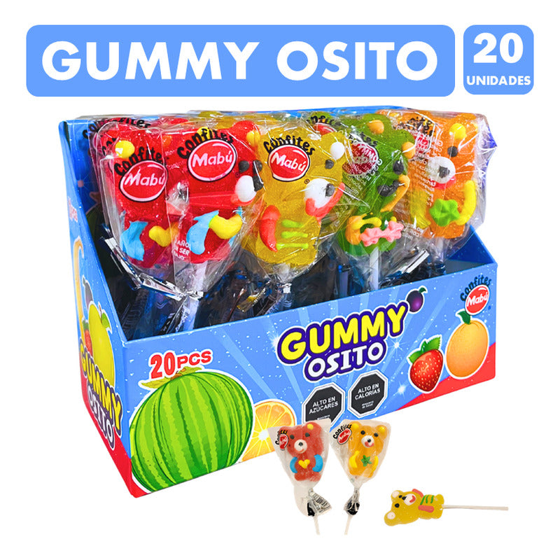 Gomitas En Forma De Ositos Sabores Frutales De Mabú (20 Uni)