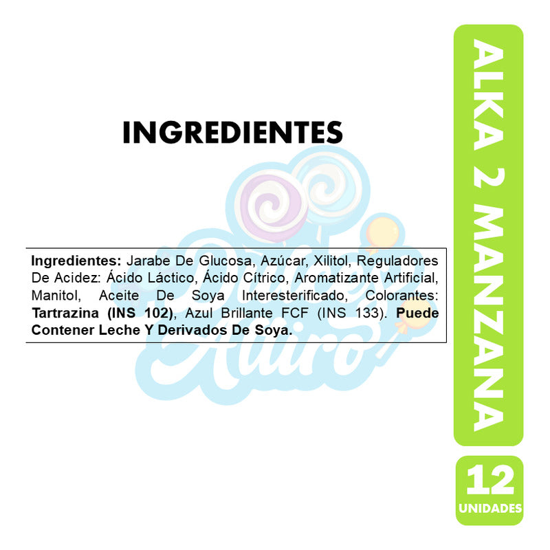 Alka 2 Caramelos Escoge Tu Sabor Menta Manzana Cereza (12 U)