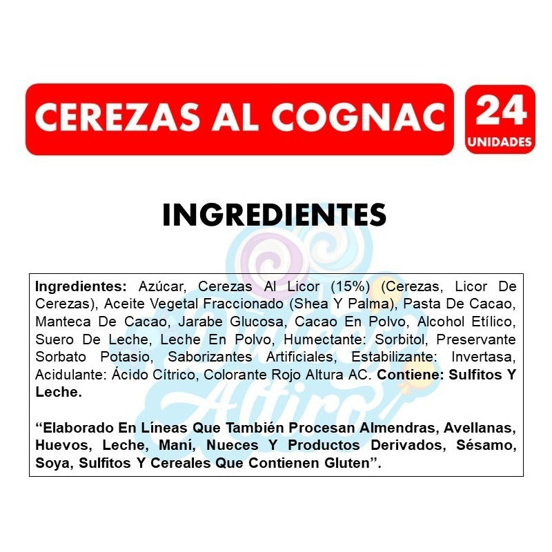 Bombones Especial Día De La Madre - Cerezas Al Cognac (24u).