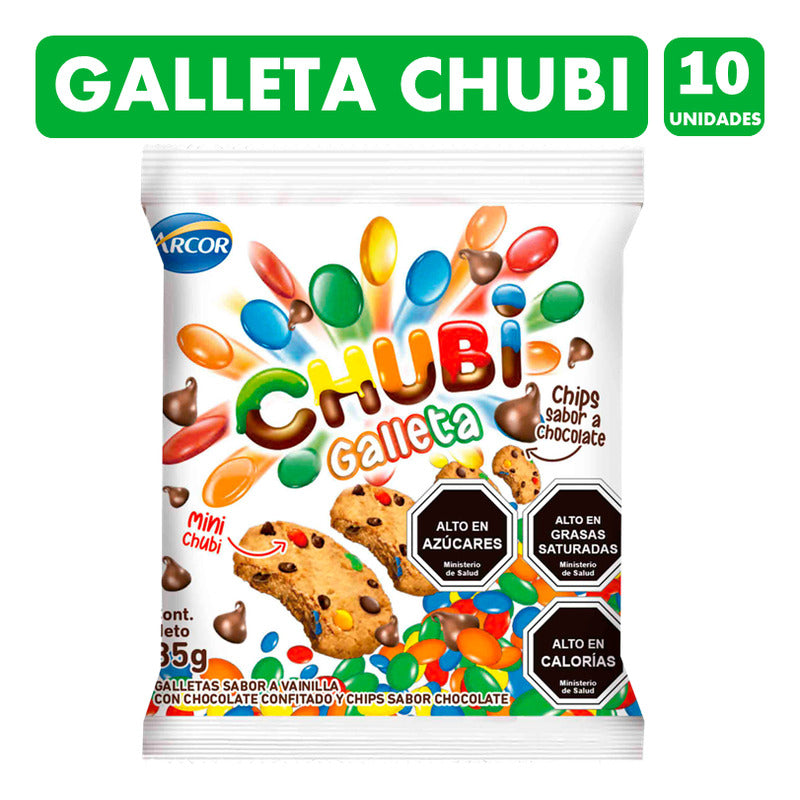 Galletas Mini Chubi Para Colación De Arcor (pack Con 10uni)