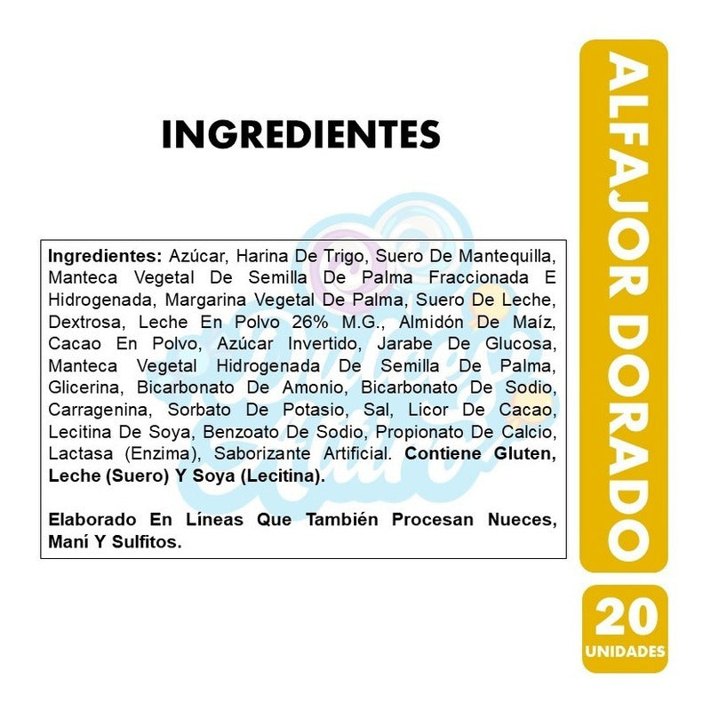 Alfajor Dorado (bolsa Con 20 Unidades)