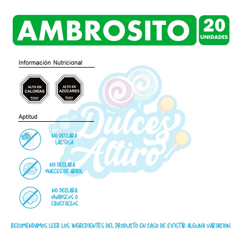 Gomitas Ambrosito En Forma De Osito Ambrosoli (caja Con 20u)