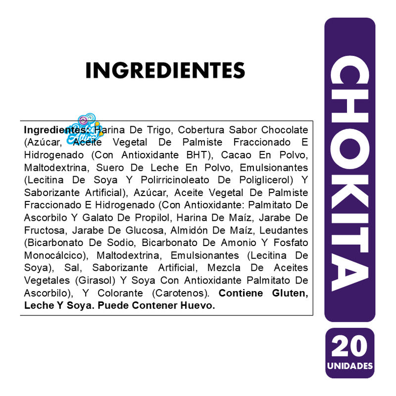 Chokita - Galleta De Vainilla Con Cobertura Chocolate (20un)