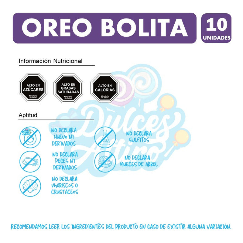Bombón Chocolate Oreo Bolita, Milka (bolsa Con 10 Unidades).