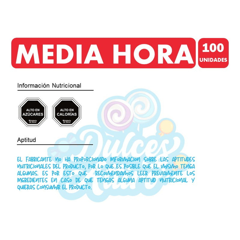 Media Hora - Caramelo De Arcor (bolsa Con 100 Unidades)