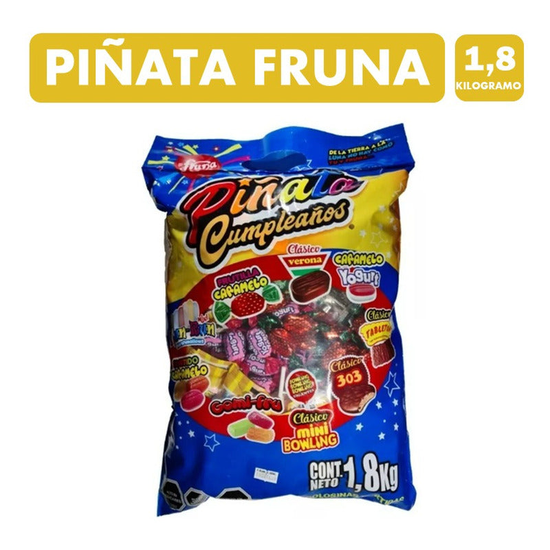 Piñata Cumpleaños Con Surtido De Caramelos (1,8kg De Dulces)