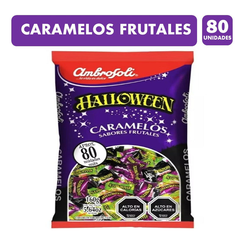 Caramelos Halloween Ambrosoli Frutales (bolsa Con 80 Uni)