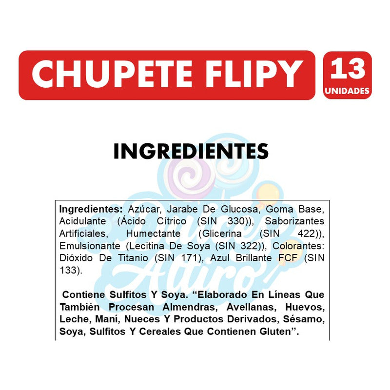 Coyac Flipy Relleno De Chicle Sabor Tuttifruti(bolsa De 13u)