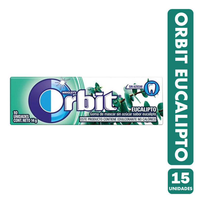 Orbit Chicle De Eucalipto- Sin Azúcar (caja Con 15 Unidades)