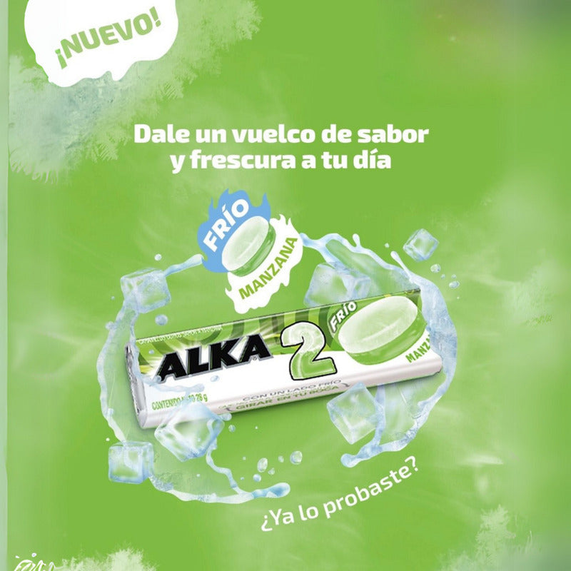 Alka 2 Caramelos Escoge Tu Sabor Menta Manzana Cereza (12 U)