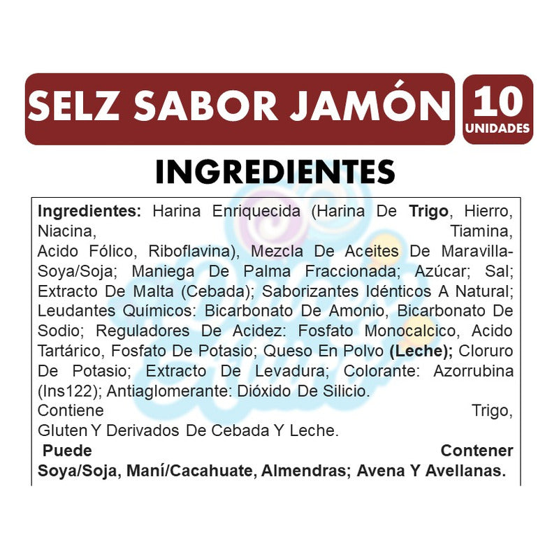 Selz Sabor Jamón - Especial Colación (pack De 10 Unidades)