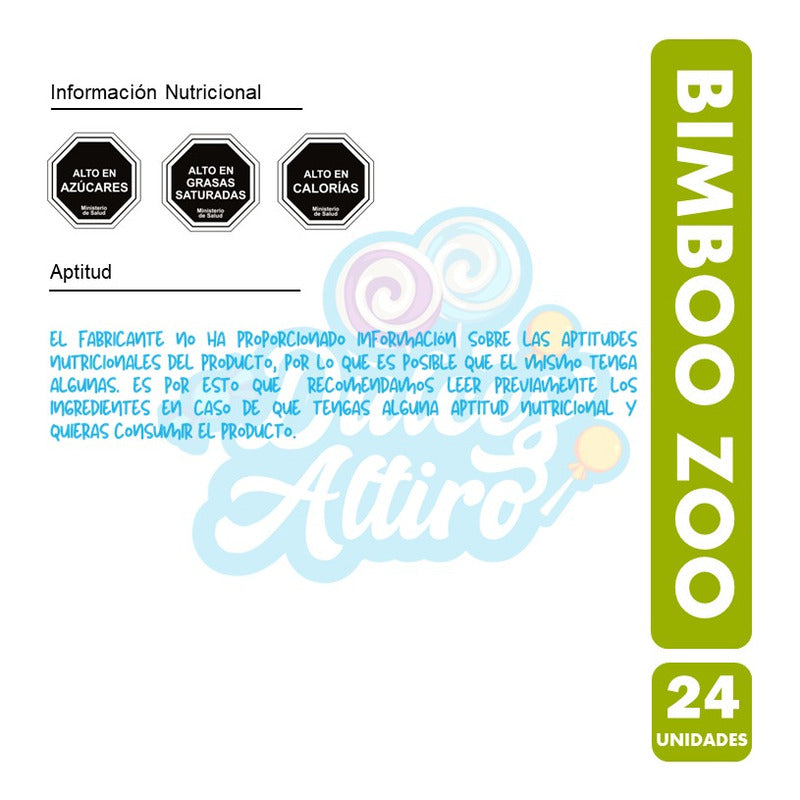 Bimbo Zoo - Paletas De Chocolates Con Formas (caja Con 24un)