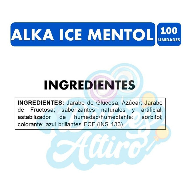 Alka Ice Sabor Mentol (bolsa Con 100 Unidades)