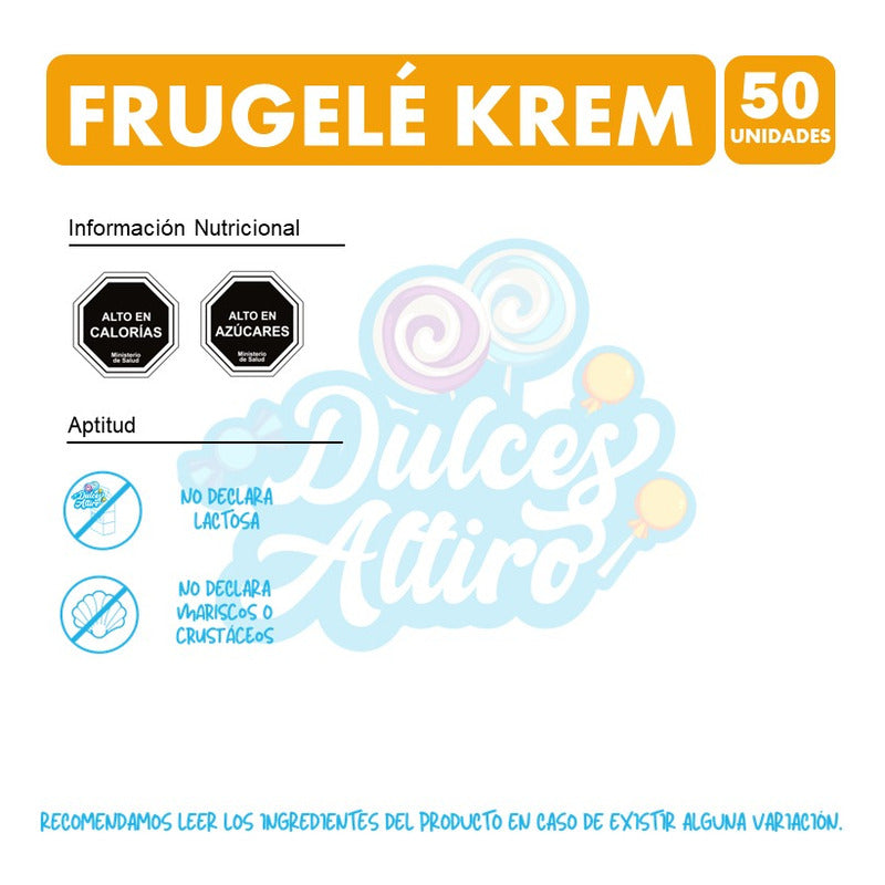 Frugele Krem - Gomitas Bicapas Sabor Frutal (bolsa Con 50un)