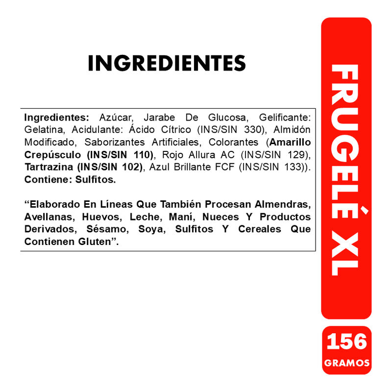 Frugelé Xl - Gomitas Sabores Frutales De Ambrosoli (156 Gr)