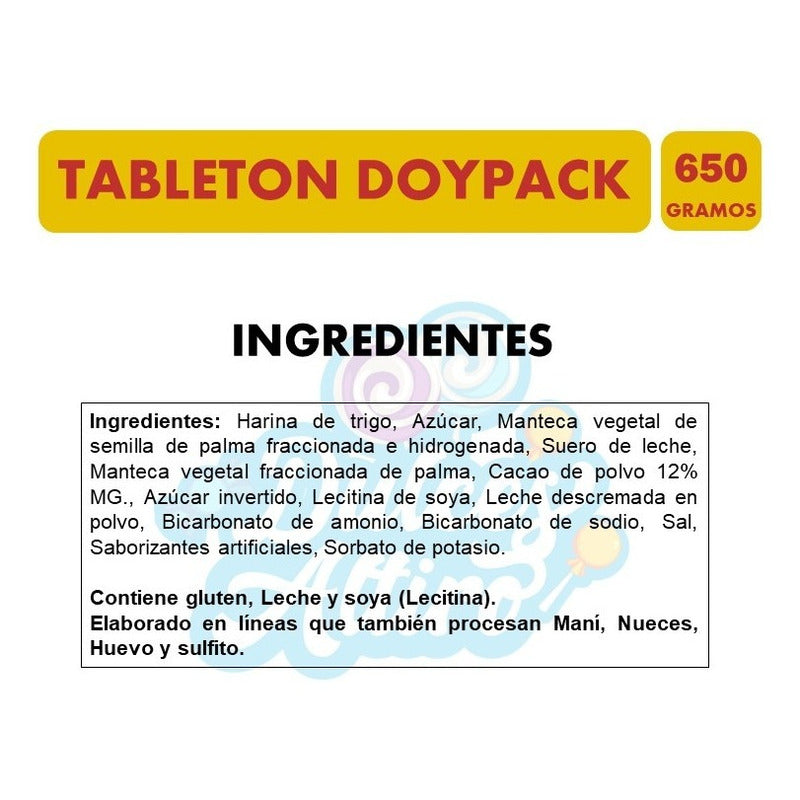 Tabletón En Doypack - Cierre Fácil - Fruna (bolsa Con 650gr)