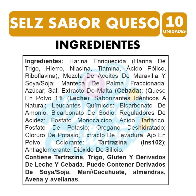 Selz Sabor Queso - Especial Colación (pack De 10 Unidades)
