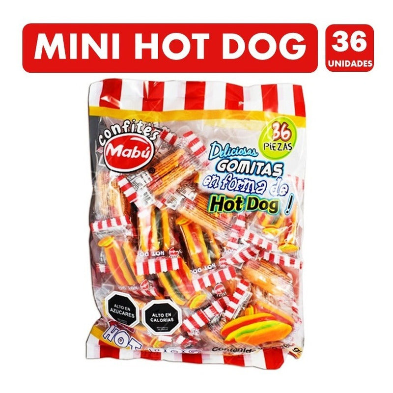 Gomitas En Forma De Hot Dog (bolsa Con 36 Unidades)