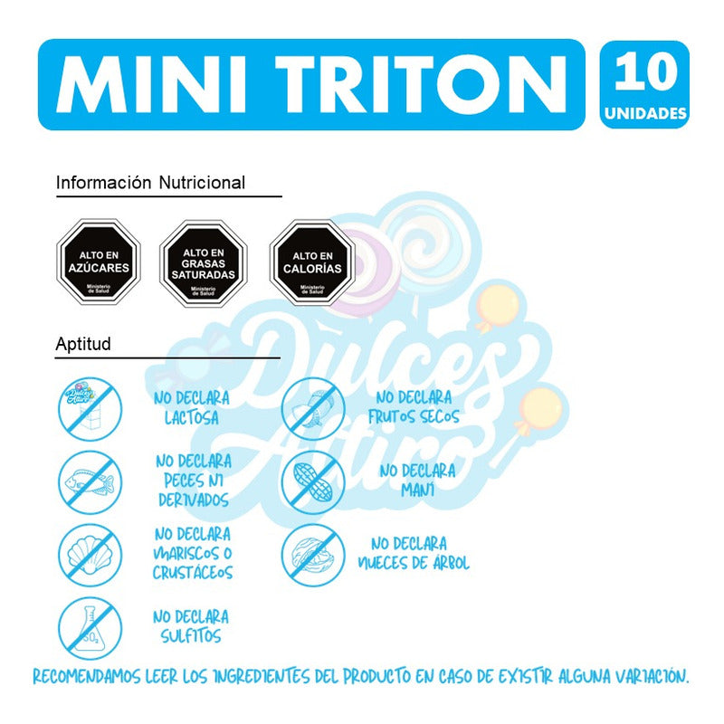 Mini Triton Sabor Vainilla - Galleta Mckay (pack Con 10 Uni)