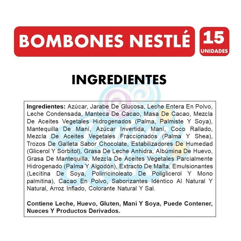 Bombones De Chocolate Surtidos, De Nestlé - Caja Con 15 Uni.