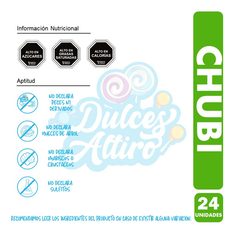 Chubi - Chocolate Confitado De Arcor (caja Con 24 Sobres)