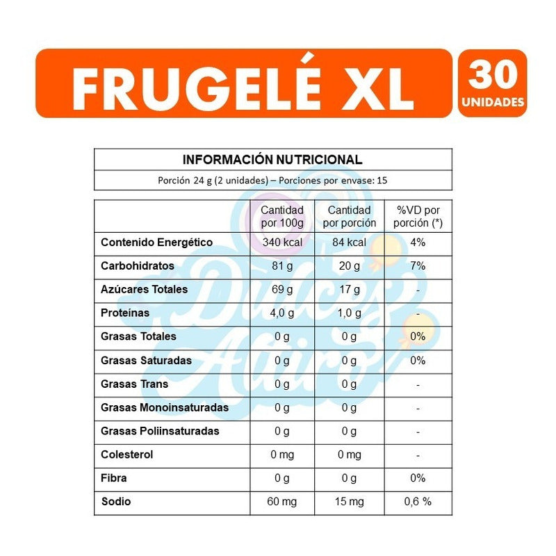 Frugelé Xl - Gomitas De Ambrosoli (bolsa Con 30 Unidades)