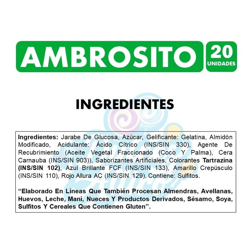 Gomitas Ambrosito En Forma De Osito Ambrosoli (caja Con 20u)