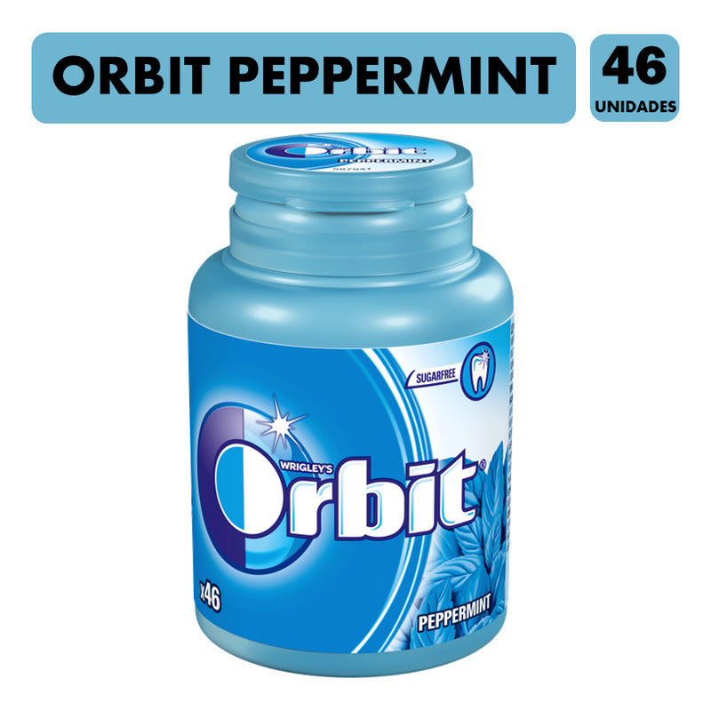 Orbit Chicle Peppermint - Sin Azúcar(frasco Con 46 Unidades)
