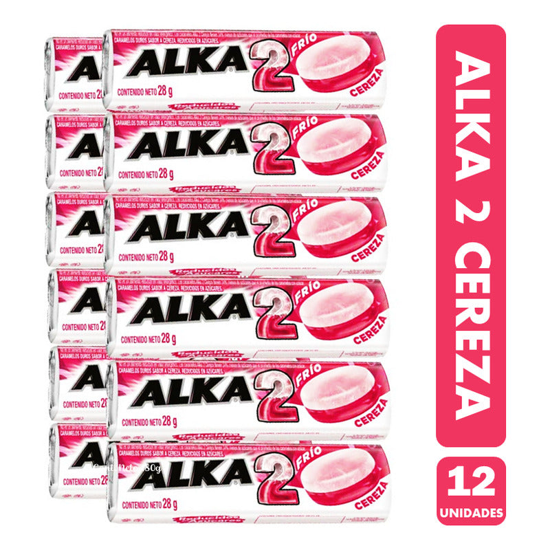 Alka 2 Caramelos Escoge Tu Sabor Menta Manzana Cereza (12 U)
