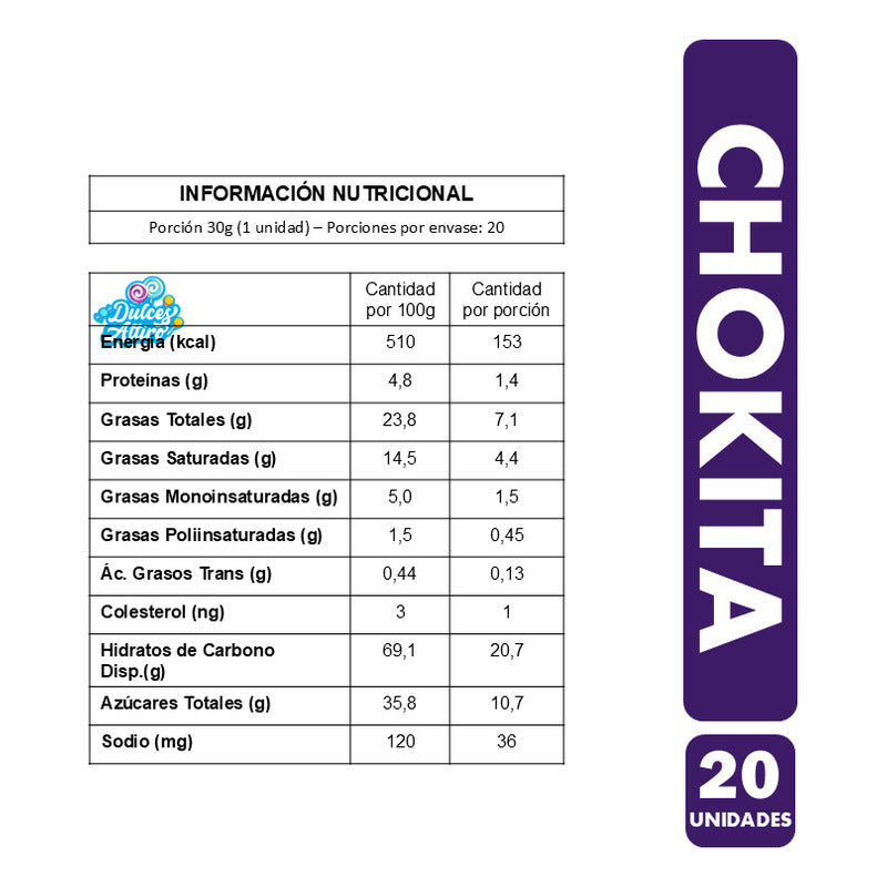 Chokita - Galleta De Vainilla Con Cobertura Chocolate (20un)