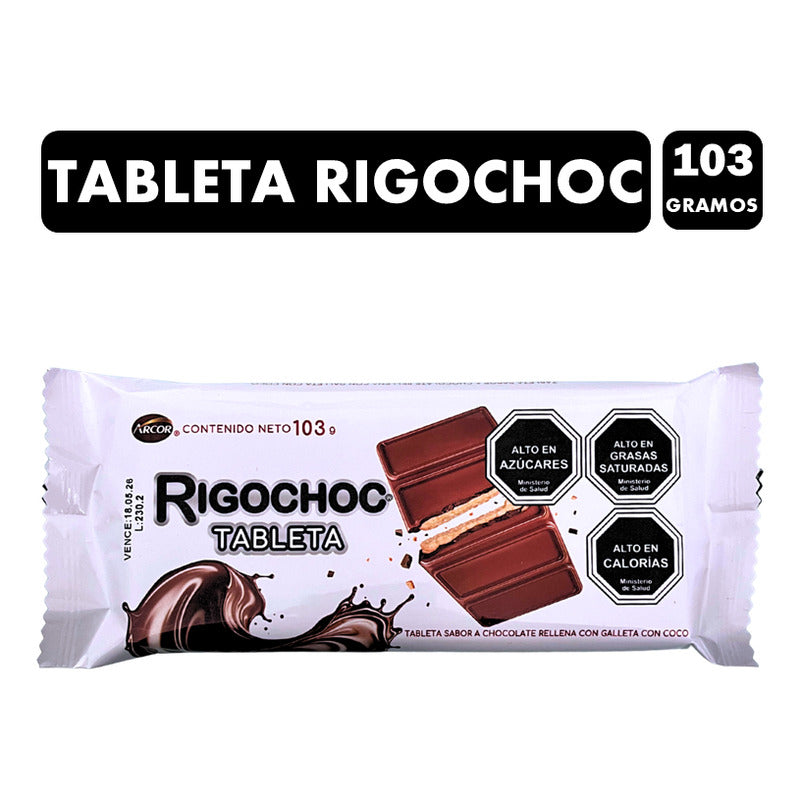 Rigochoc Chocolate Tableta Rellena Con Galleta Con Coco