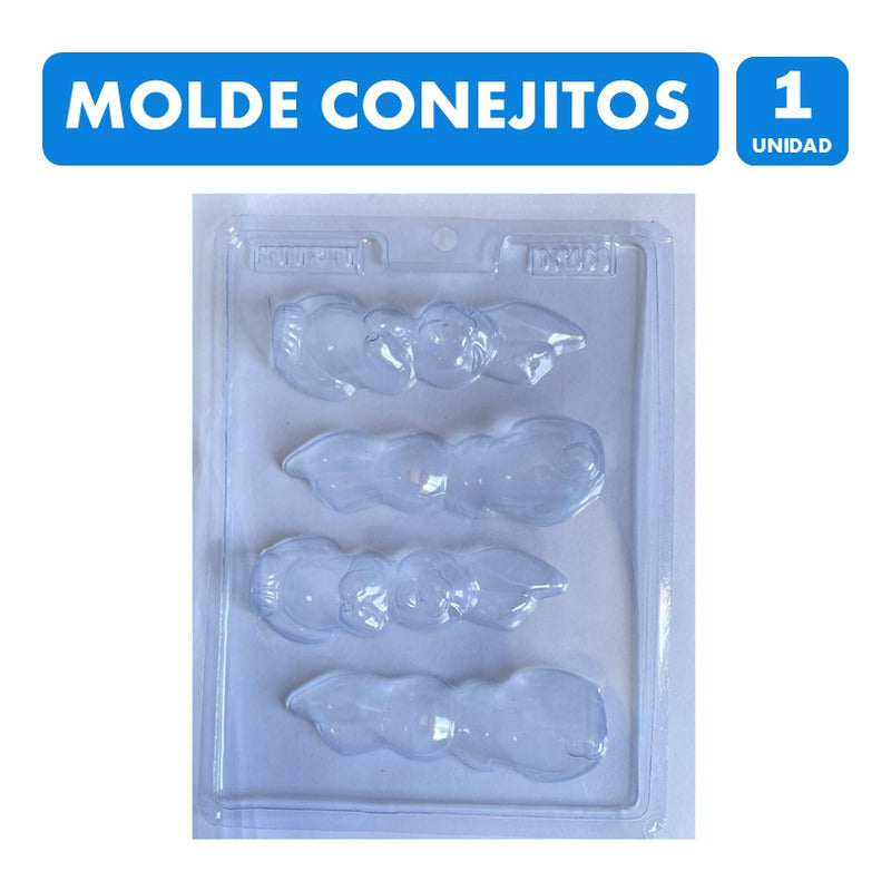 Molde De Conejitos De Pascua De Acetato De 12cm Aprox Dealto