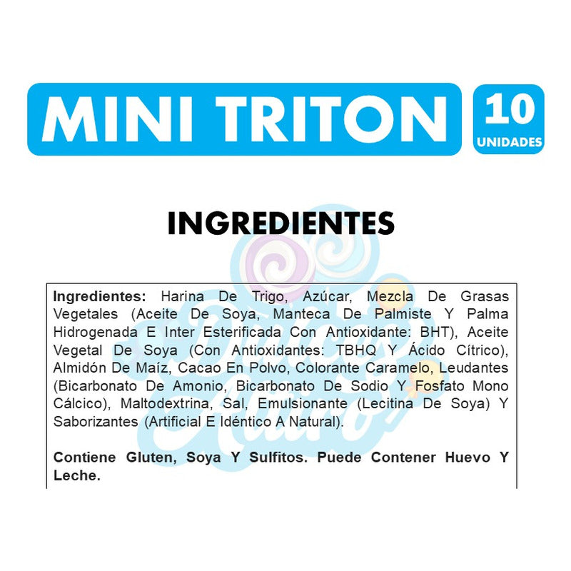 Mini Triton Sabor Vainilla - Galleta Mckay (pack Con 10 Uni)