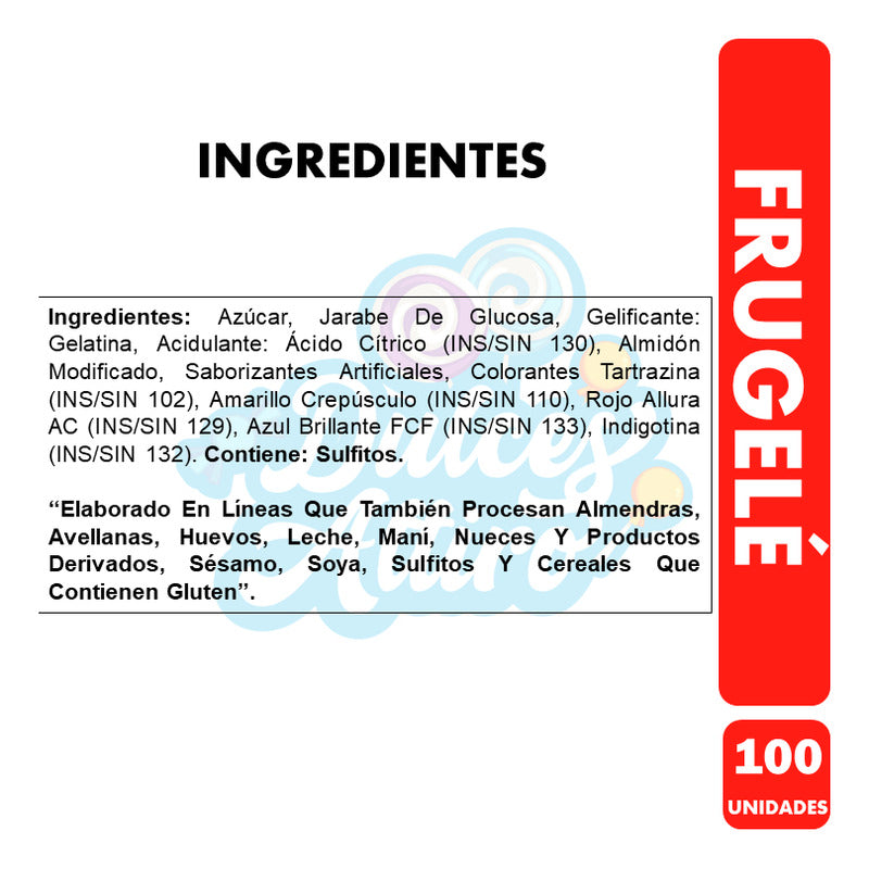 Frugele - Bolsa De Gomitas Sabor Frutales (bolsa Con 100 Un)