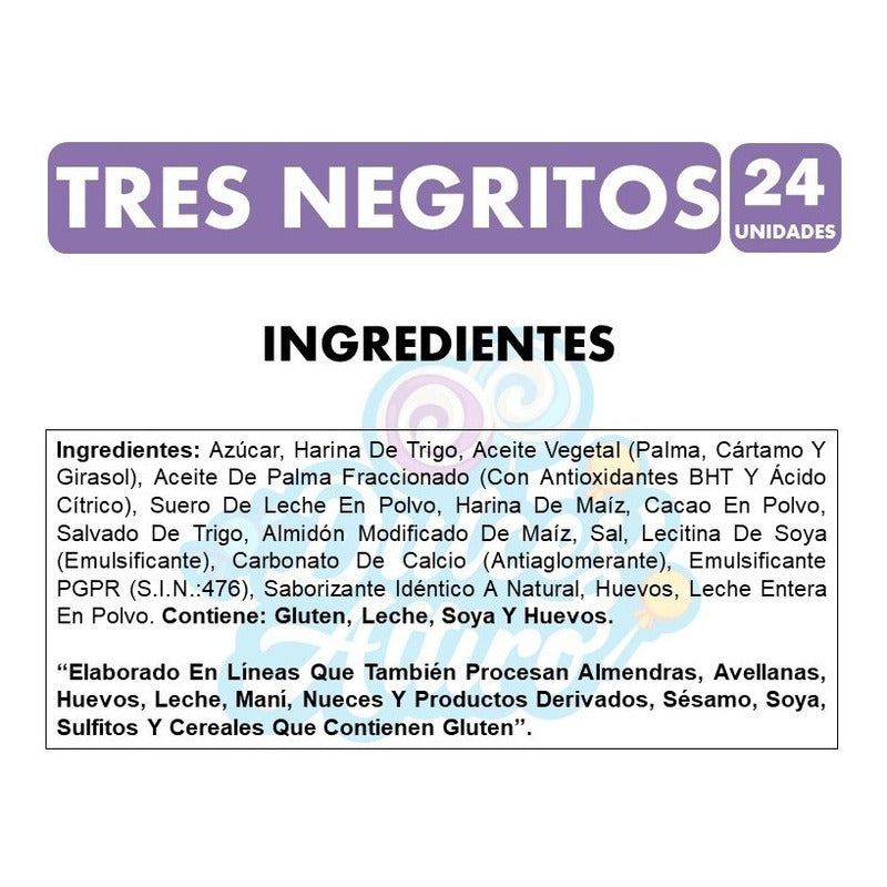 Tres Negritos Marca Ambrosoli (bolsa Con 24 Unidades)
