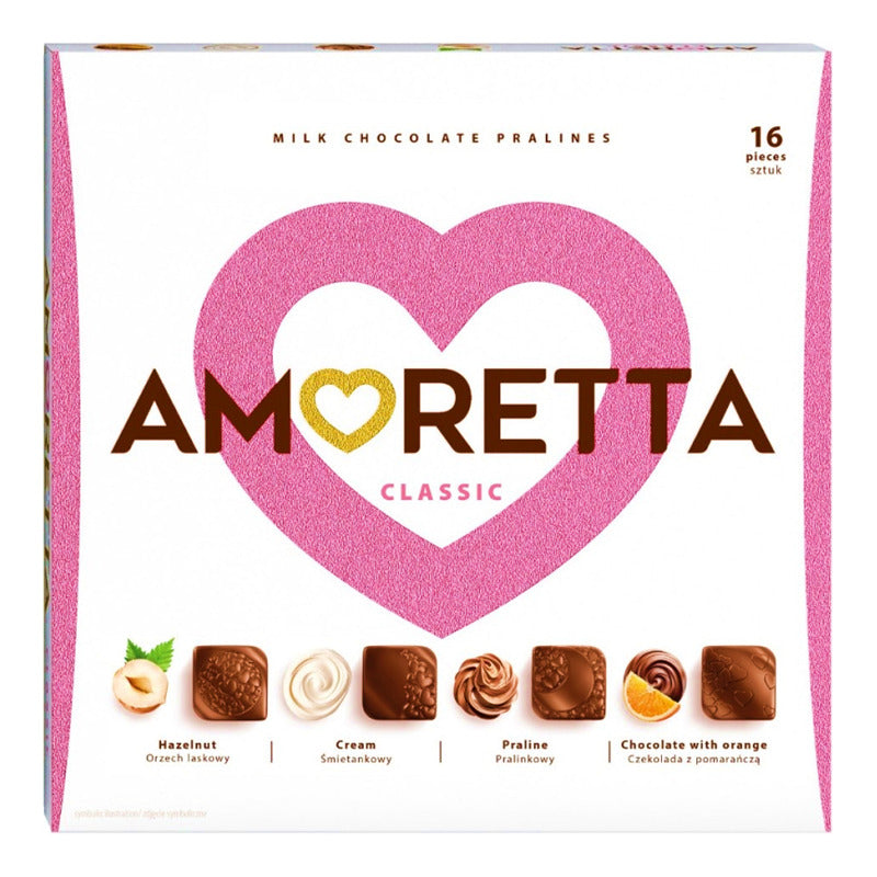 Bombones Para Regalo Amoretta Chocolate De Leche (16 Uni)