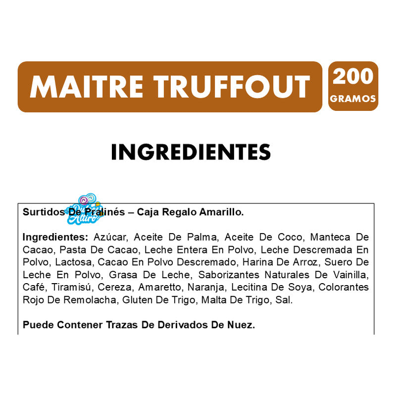 Bombones Especial Para Regalo Maitre Truffout Caja Dorada