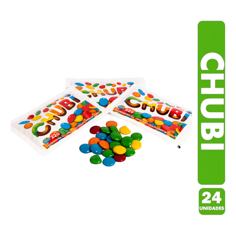 Chubi - Chocolate Confitado De Arcor (caja Con 24 Sobres)
