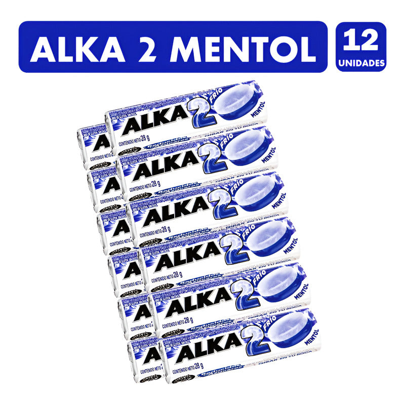 Alka 2 Caramelos Escoge Tu Sabor Menta Manzana Cereza (12 U)