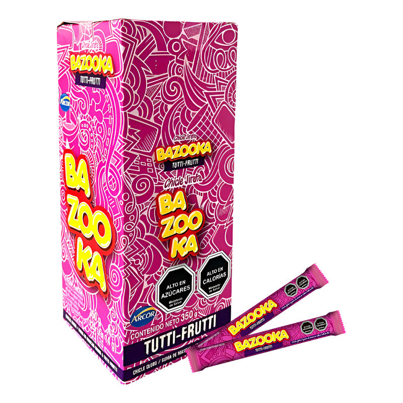 Chicle Jirafa Bazooka Sabor Tutti Frutti Caja De 25 Unidades