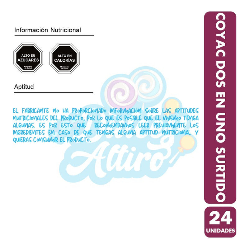 Coyac Dos En Uno Surtido Con Chicle (bolsa De 24 Uni)