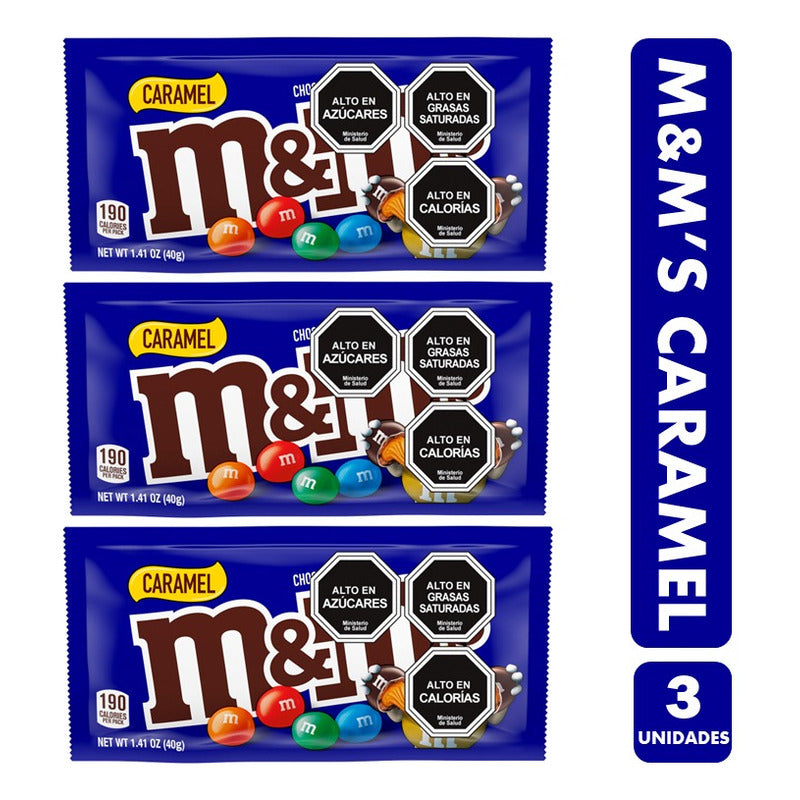 M&m Caramelo - Relleno Chocolate-caramelo (pack 3u De 40g
