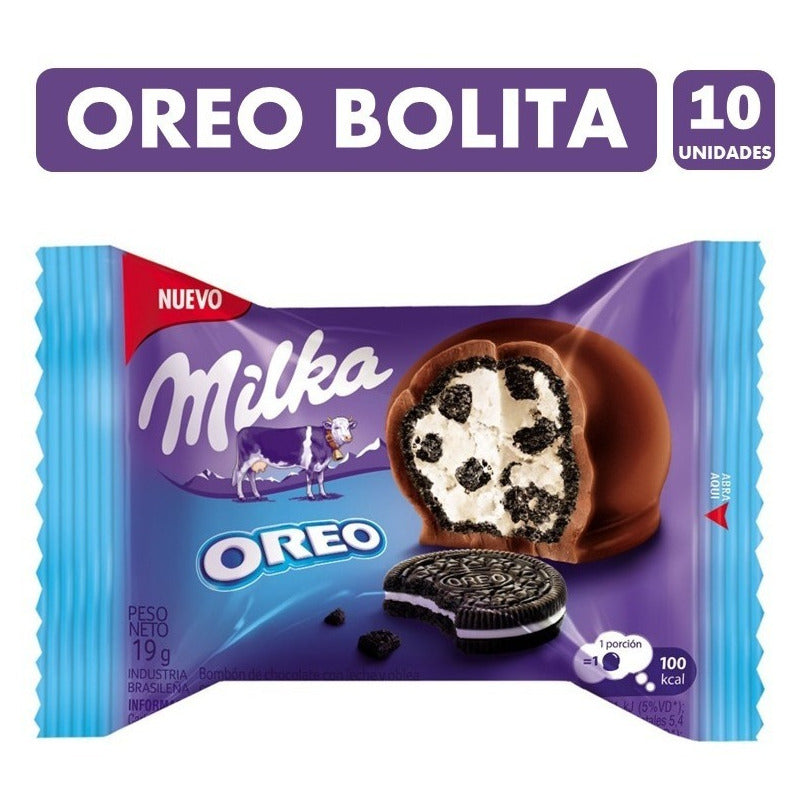 Bombón Chocolate Oreo Bolita, Milka (bolsa Con 10 Unidades).