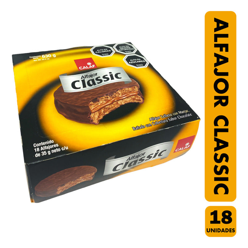 Alfajor Clasicc Relleno De Manjar De Calaf (caja Con 18uni)