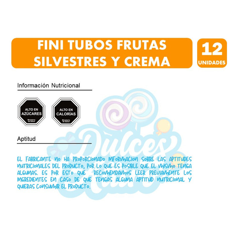 Fini Colores Frutas Silvestres Y Crema Ácidos (caja Con 12u)