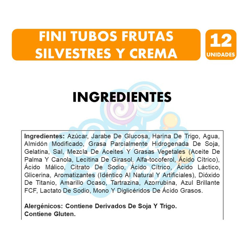 Fini Colores Frutas Silvestres Y Crema Ácidos (caja Con 12u)