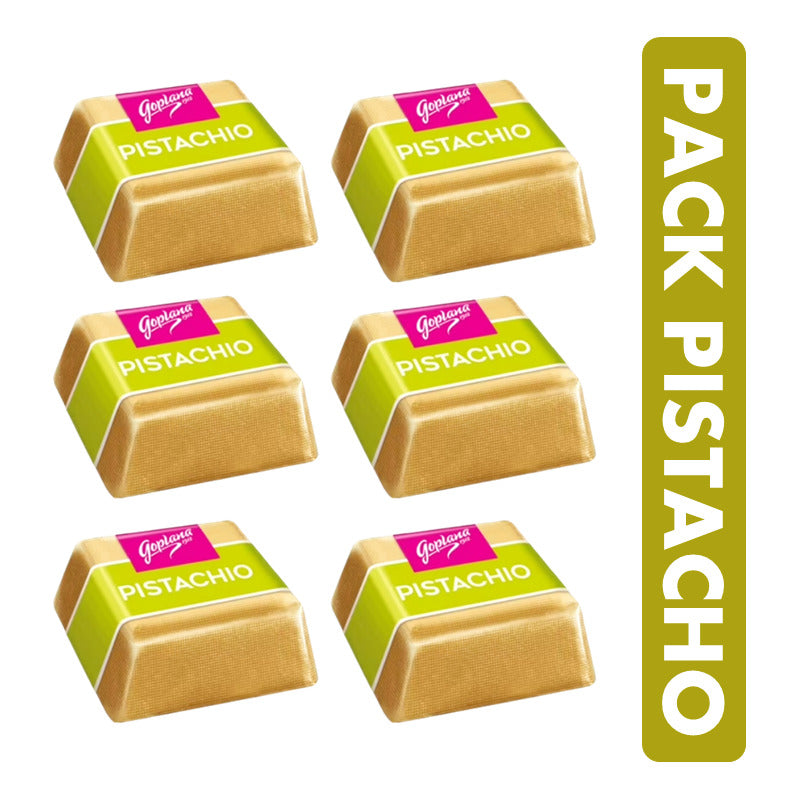 6 Bombones De Pistacho - Bombones Premium Go Plana Pistacho