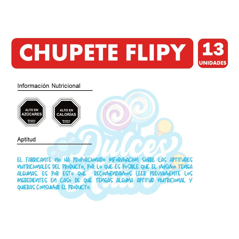 Coyac Flipy Relleno De Chicle Sabor Tuttifruti(bolsa De 13u)