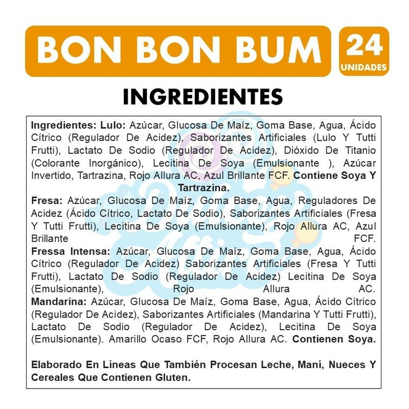 Bon Bon Bum Sabores Surtidos (bolsa Con 24 Coyacs)