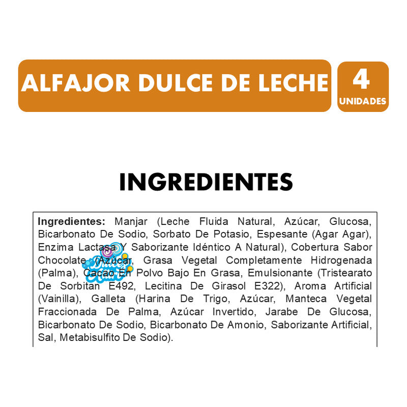 Alfajor Entre Rios Dulce De Leche Triple Capa (display 4 Un)